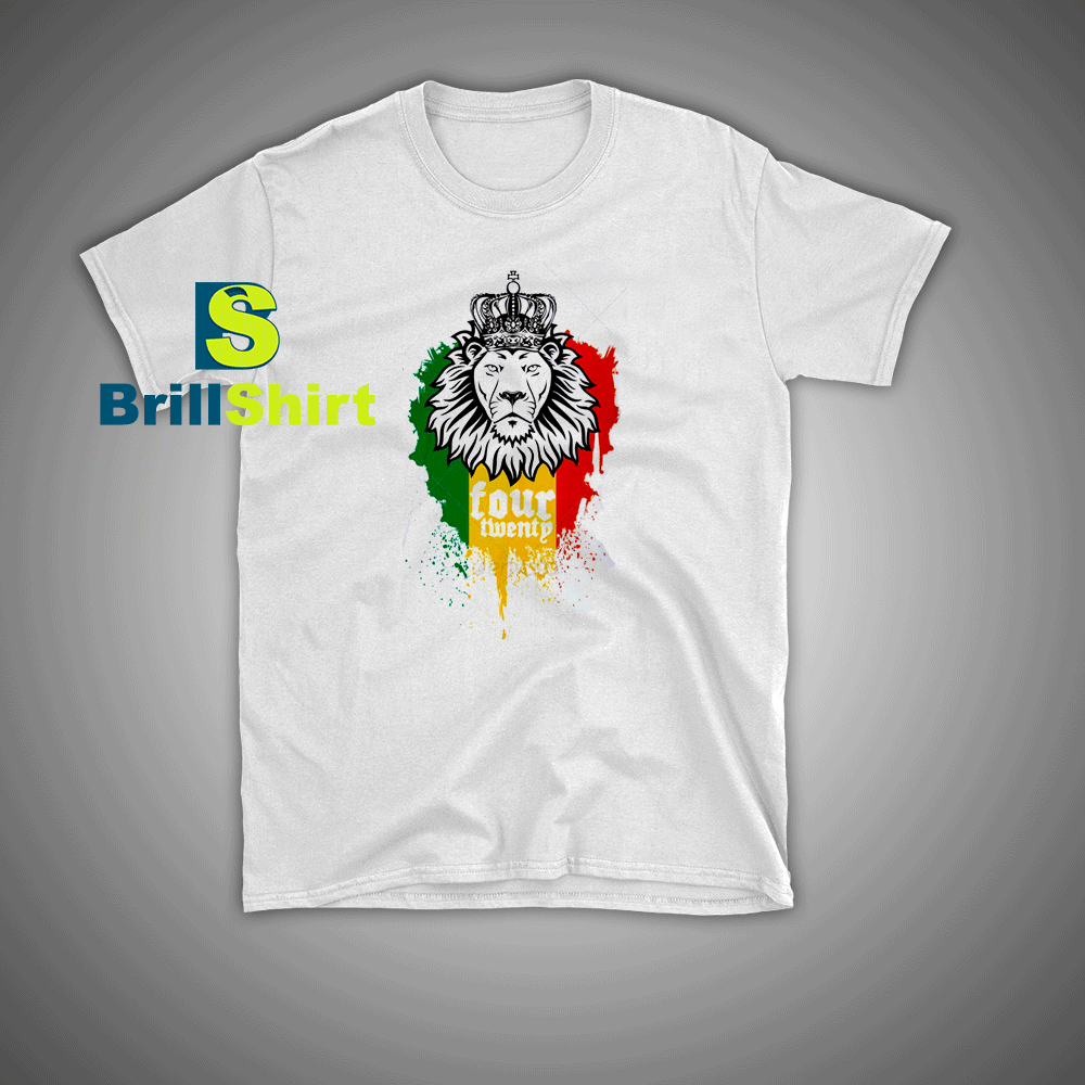Get it Now Rasta Lion Four Twenty T-Shirt - Brillshirt.com Get it Now Rasta Lion Four Twenty T-Shirt - Brillshirt.com
