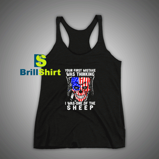 Get It Now United States Flag Skull Tank Top - Brillshirt.com