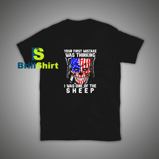 Get it Now United States Flag Skull T-Shirt - Brillshirt.com