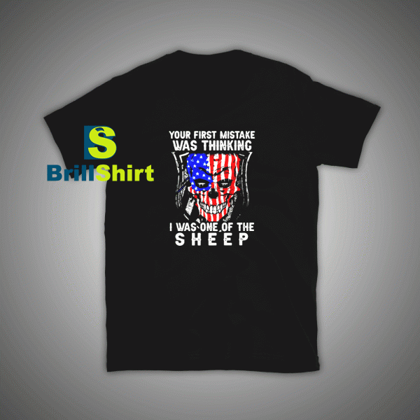 Get it Now United States Flag Skull T-Shirt - Brillshirt.com