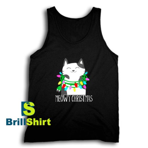 Get It Now Funny Merry Catmas Tank Top - Brillshirt.com