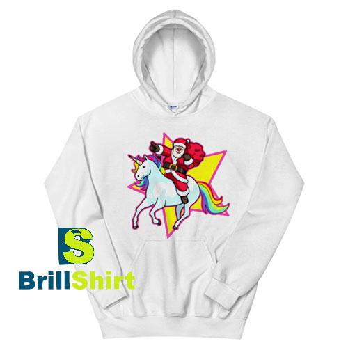 Get It Now Santa Riding Unicorn Hoodie - Brillshirt.com Get It Now Santa Riding Unicorn Hoodie - Brillshirt.com