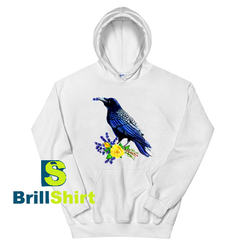 Get It Now Raven and Roses Design Hoodie - Brillshirt.com Get It Now Raven and Roses Design Hoodie - Brillshirt.com