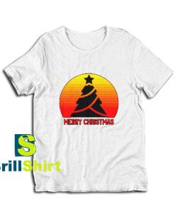 Get it Now Christmas With Sunset Tree T-Shirt - Brillshirt.com