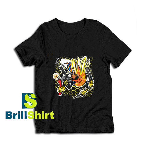 Killer-Bee-with-Weapons-T-Shirt Killer-Bee-with-Weapons-T-Shirt