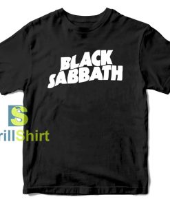 Black Sabbath Logo White T-Shirt