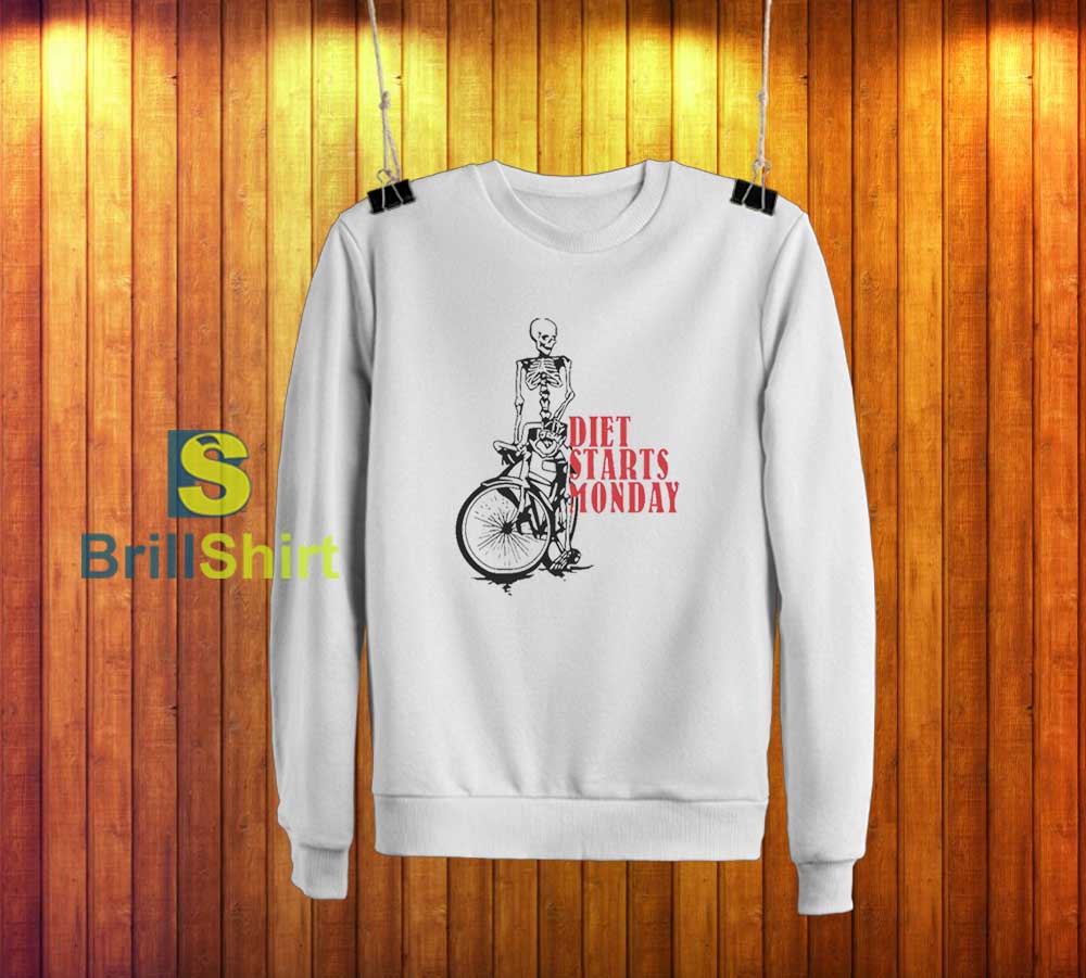 Diet Starts Monday Bicycle Sweatshirt Diet Starts Monday Bicycle Sweatshirt