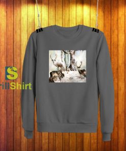 Guillermo Lorca Garcia Deer in Snow Sweatshirt