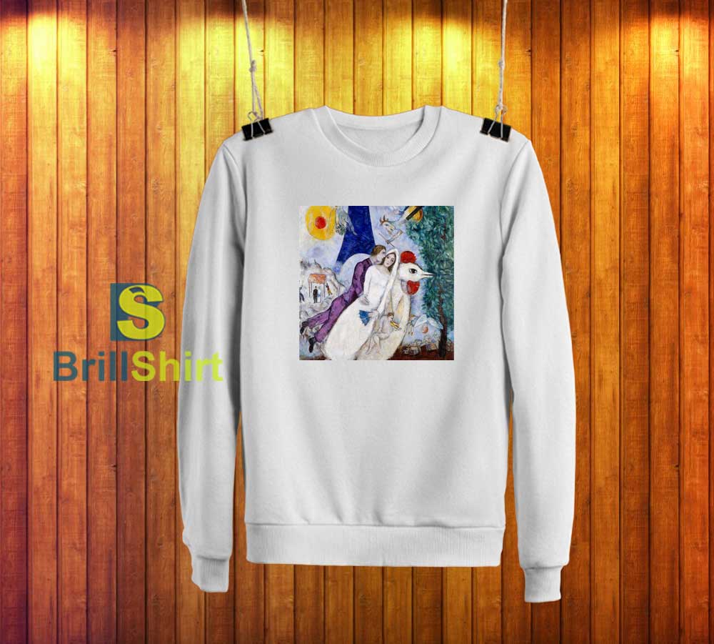 Marc Chagall Bridal Pair Tower Sweatshirt Marc Chagall Bridal Pair Tower Sweatshirt