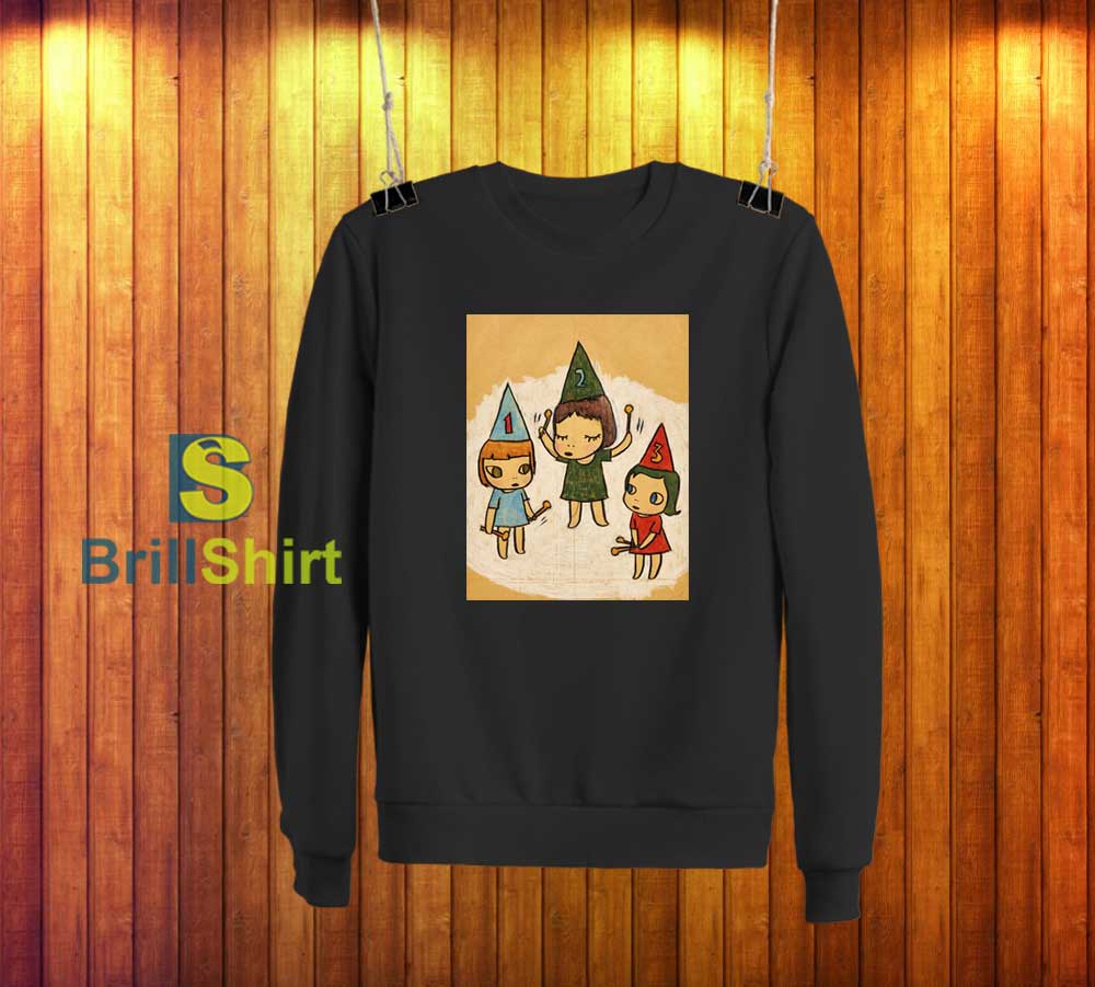 Yoshitomo Nara Three Little Girl Sweatshirt Yoshitomo Nara Three Little Girl Sweatshirt