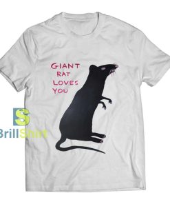 David Shrigley Giant Rat Loves You T-Shirt