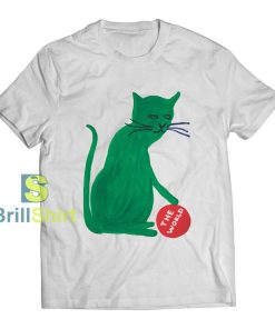 David Shrigley Green Cat T-Shirt