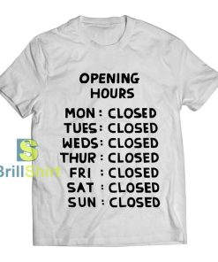 David Shrigley Opening Hours T-Shirt