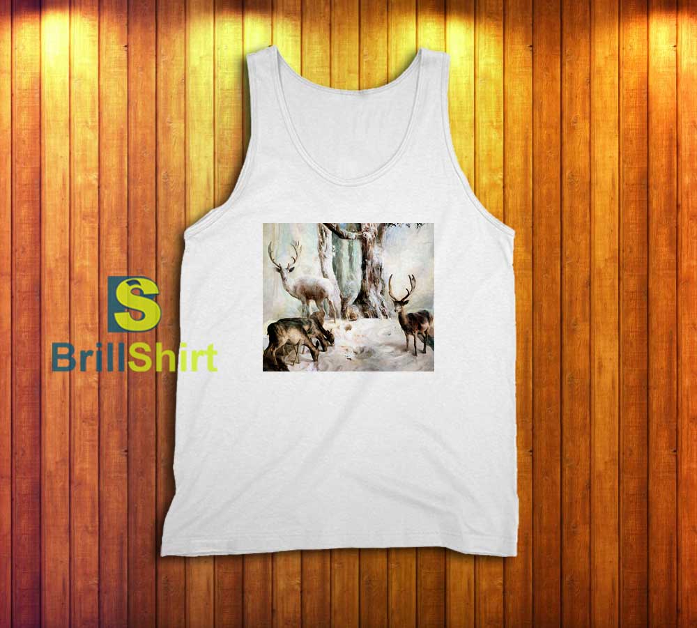 Guillermo Lorca Garcia Deer in Snow Tank Top Guillermo Lorca Garcia Deer in Snow Tank Top