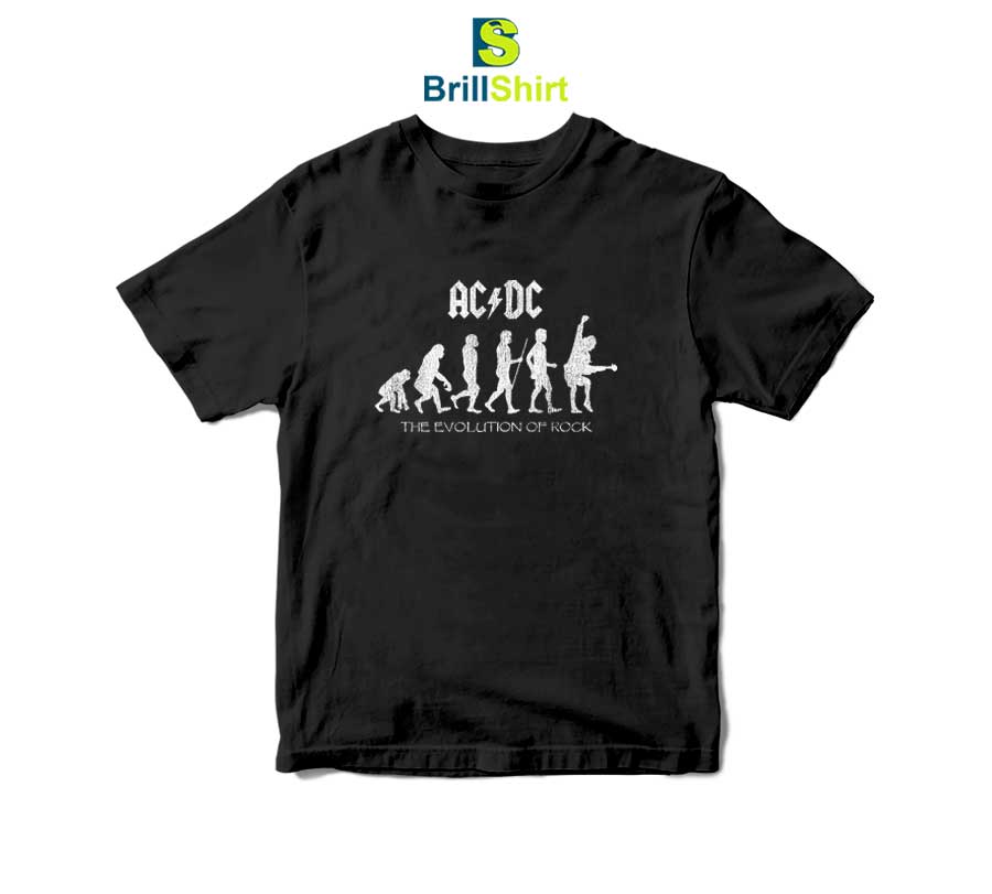 ACDC Evolution Of Rock Black T-Shirt ACDC Evolution Of Rock Black T-Shirt