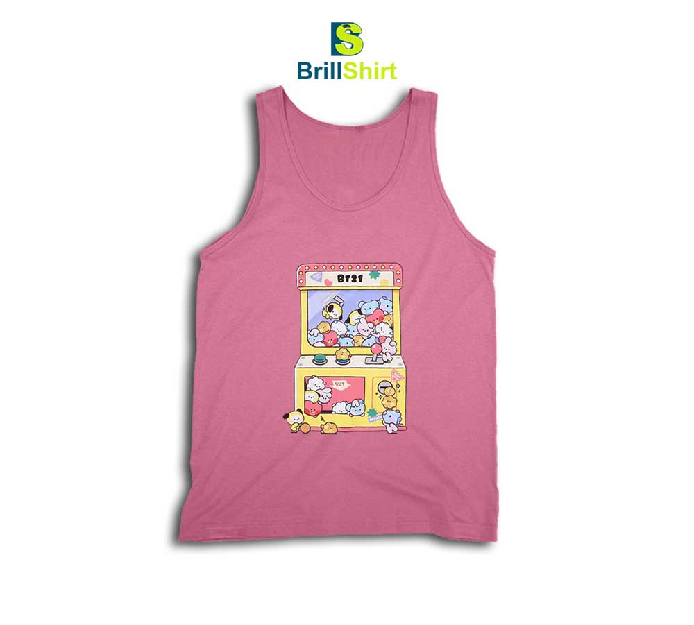 BT21 Claw Machine Boyfriend Tank Top BT21 Claw Machine Boyfriend Tank Top