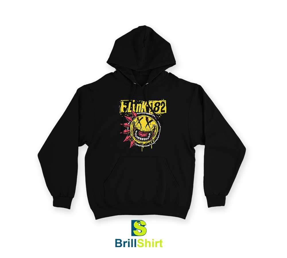 Blink-182 Punk Smiley Hoodie Blink-182 Punk Smiley Hoodie