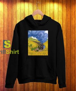 Van Gogh Train Smoke In The Middle Hoodie