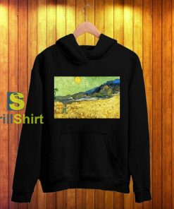 Van Gogh Wheatfield With Reaper Hoodie