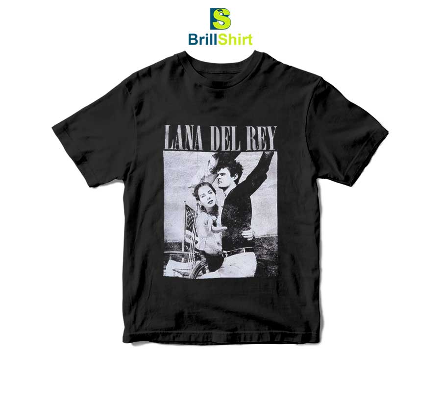 Lana Del Rey Black & White Photo T-Shirt Lana Del Rey Black & White Photo T-Shirt