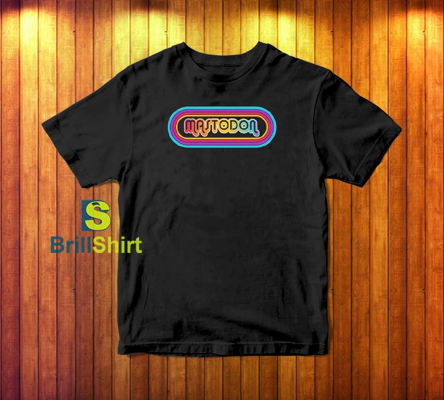 Mastodon 70's Rainbow Logo T-Shirt Mastodon 70's Rainbow Logo T-Shirt