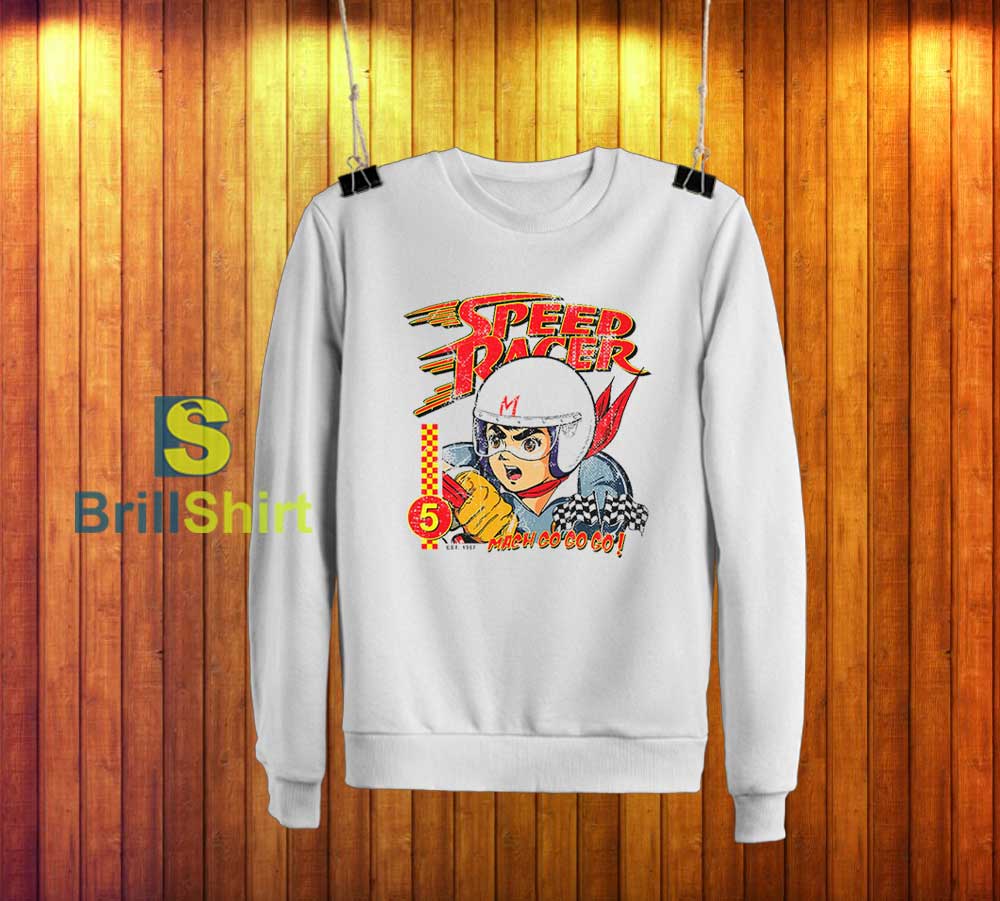 Retro Speed Racer Go Cartoon Sweatshirt Retro Speed Racer Go Cartoon Sweatshirt