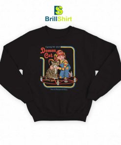 Parody Caring For Your Demon Cat Sweatshirt