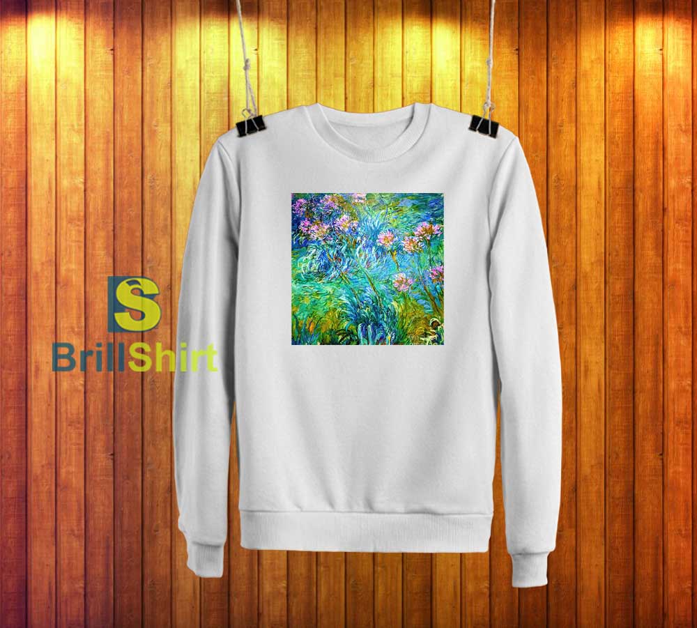 Claude Monet Agapanthus Sweatshirt Claude Monet Agapanthus Sweatshirt