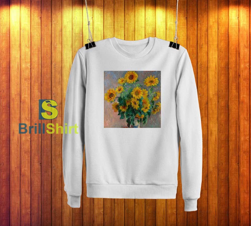 Claude Monet Bouquet of Sunflowers Sweatshirt Claude Monet Bouquet of Sunflowers Sweatshirt