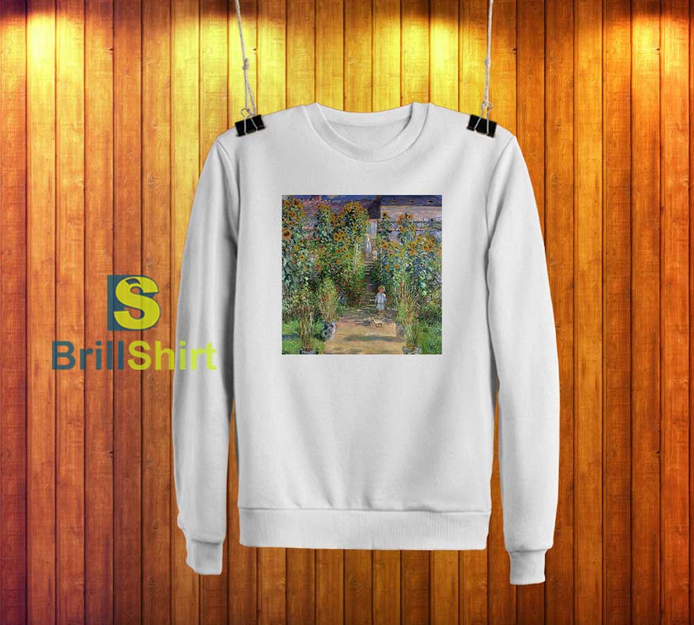 Claude Monet Gardening in Evening Sweatshirt Claude Monet Gardening in Evening Sweatshirt