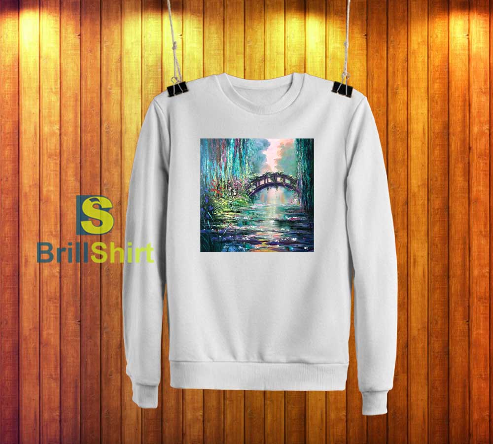 Claude Monet Japanese Bridge Sweatshirt Claude Monet Japanese Bridge Sweatshirt