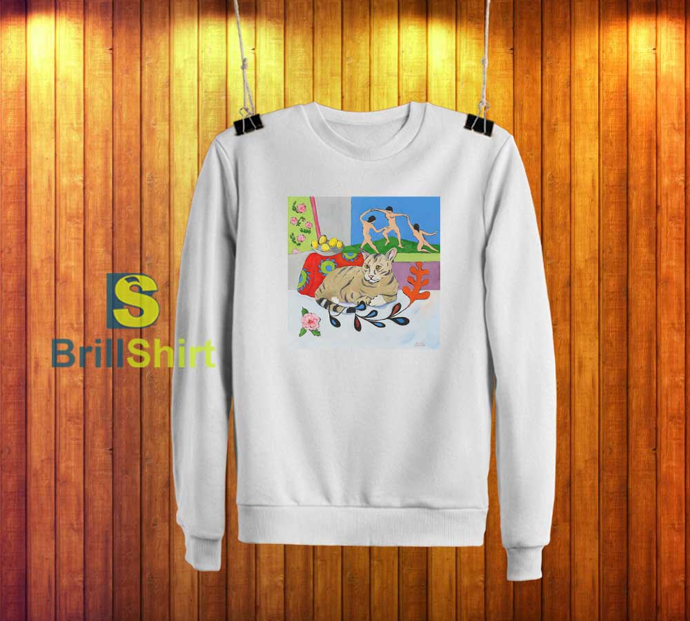 Henri Matisse Cat Between Dancers Sweatshirt Henri Matisse Cat Between Dancers Sweatshirt