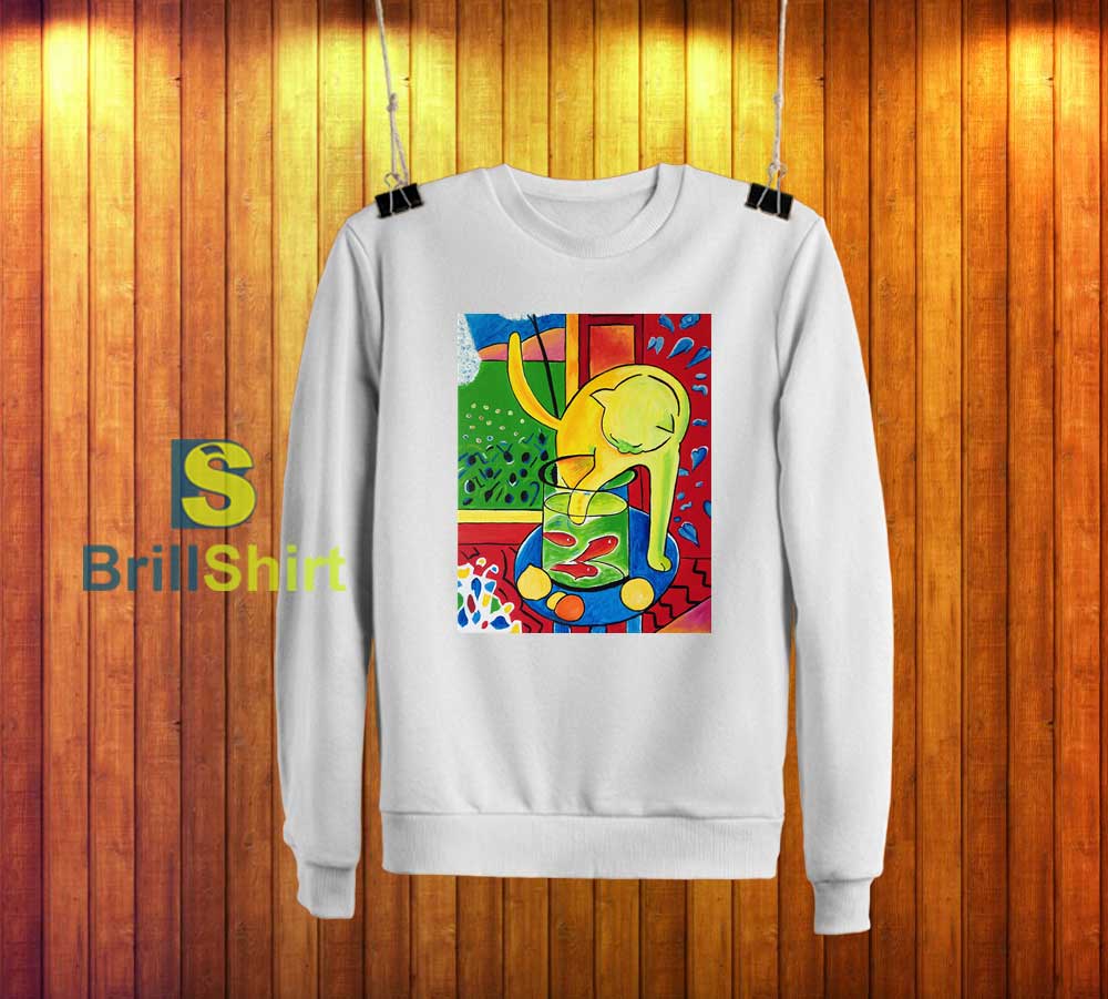 Henri Matisse Cat With Red Fish Sweatshirt Henri Matisse Cat With Red Fish Sweatshirt