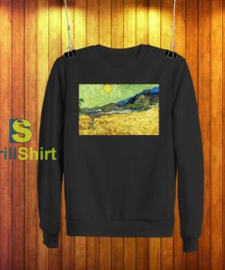 Van Gogh Wheatfield With Reaper Sweatshirt