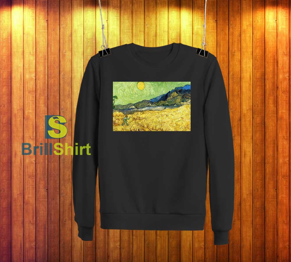 Van Gogh Wheatfield With Reaper Sweatshirt Van Gogh Wheatfield With Reaper Sweatshirt