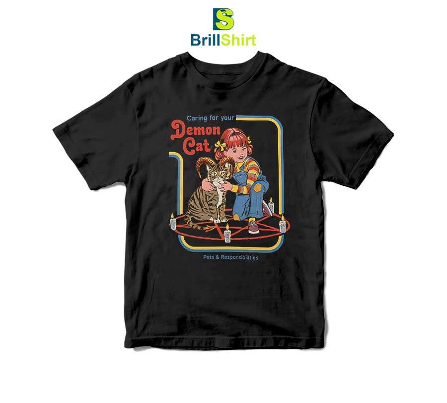 Parody Caring For Your Demon Cat T-Shirt Parody Caring For Your Demon Cat T-Shirt