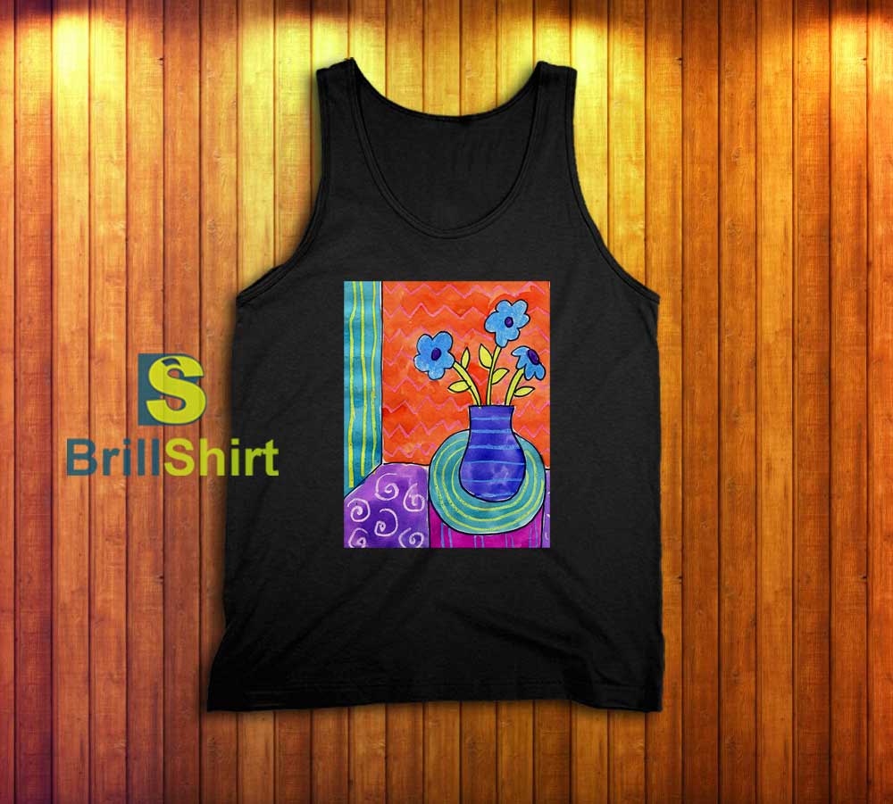 Henri Matisse Baby Blue Flower Tank Top Henri Matisse Baby Blue Flower Tank Top