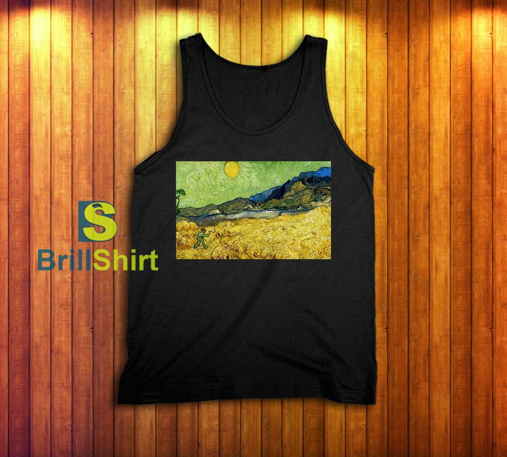 Van Gogh Wheatfield With Reaper Tank Top Van Gogh Wheatfield With Reaper Tank Top