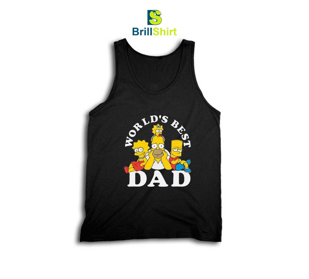 The Simpsons Father's Day World's Best Dad Tank Top The Simpsons Father's Day World's Best Dad Tank Top
