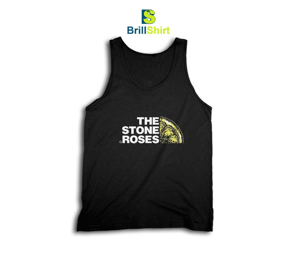The Stone Roses Logo Black Tank Top The Stone Roses Logo Black Tank Top