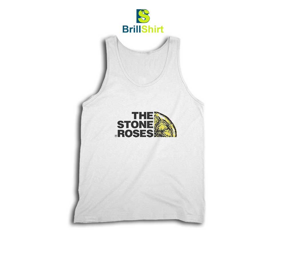 The Stone Roses Logo White Tank Top The Stone Roses Logo White Tank Top