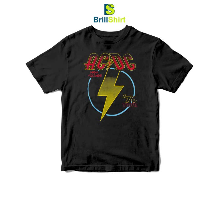 ACDC High Voltage '76 Tour T-Shirt ACDC High Voltage '76 Tour T-Shirt
