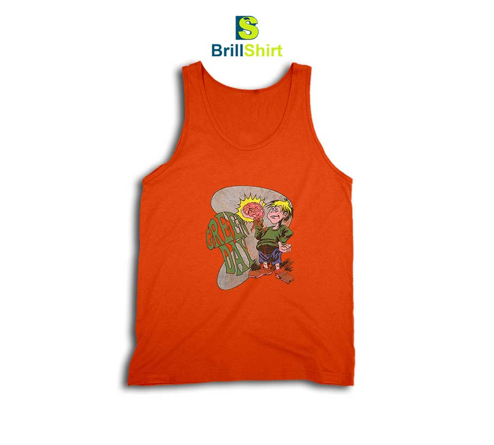 Green Day Brain Boy Tank Top Green Day Brain Boy Tank Top