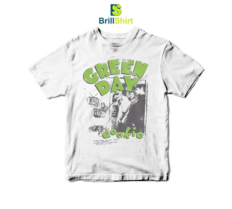 Green Day Dookie Photo Portrait T-Shirt Green Day Dookie Photo Portrait T-Shirt