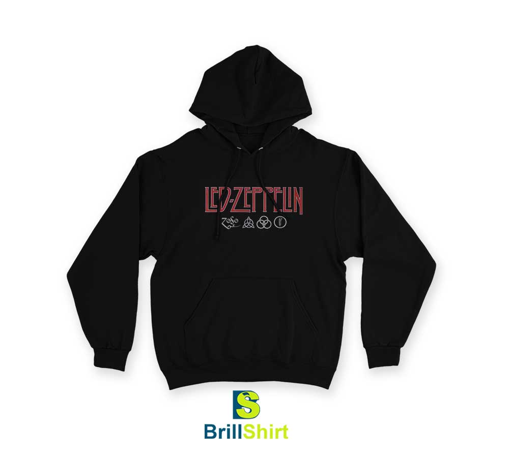 Led Zeppelin Logo Symbols Bolur Hoodie Led Zeppelin Logo Symbols Bolur Hoodie