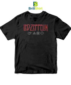 Led Zeppelin Logo Symbols Bolur T-Shirt