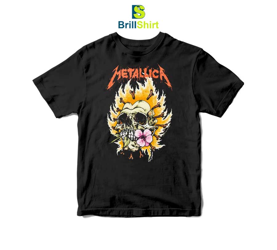 Metallica Burning Flower T-Shirt Metallica Burning Flower T-Shirt
