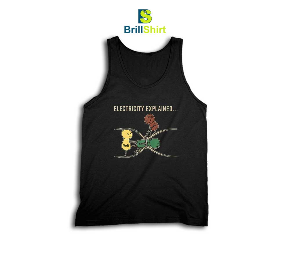 Parody Funny Electricity Explained Tank Top Parody Funny Electricity Explained Tank Top