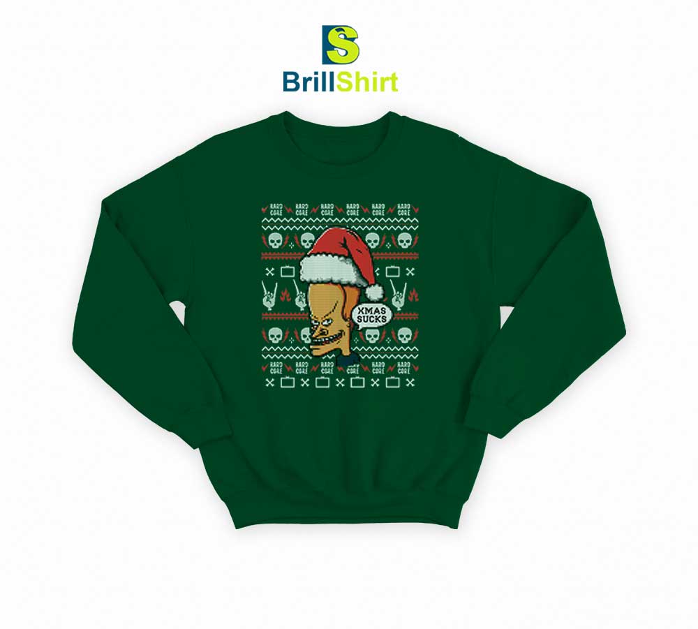 Xmas Sucks Beavis and Butt-Head Sweatshirt Xmas Sucks Beavis and Butt-Head Sweatshirt