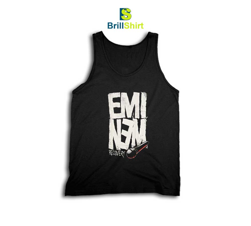 Eminem Recovery Microphone Tank Top Eminem Recovery Microphone Tank Top